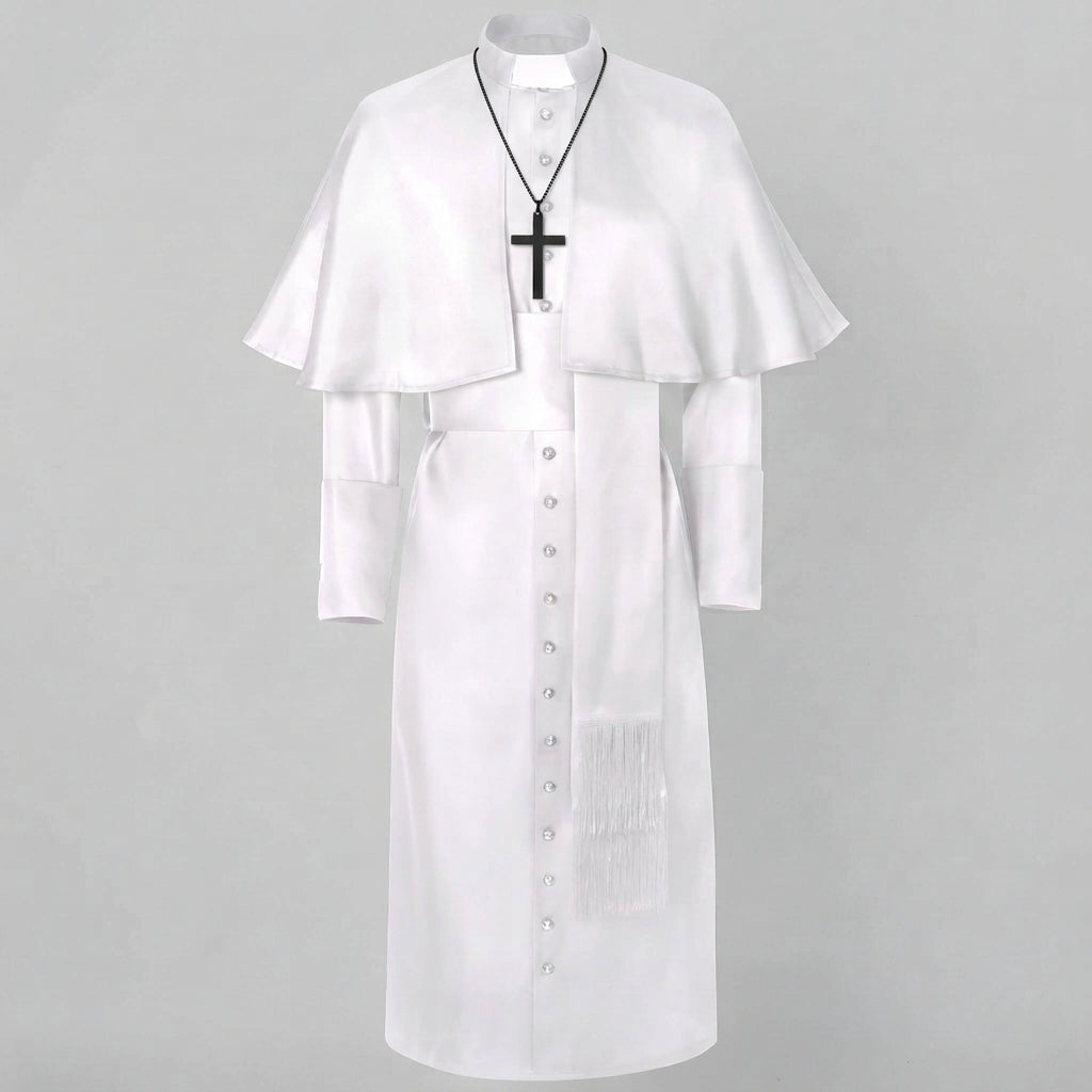 Damen Liturgisches Gewand mit eleganter Kragenpartie und stylischem Umhang Drune