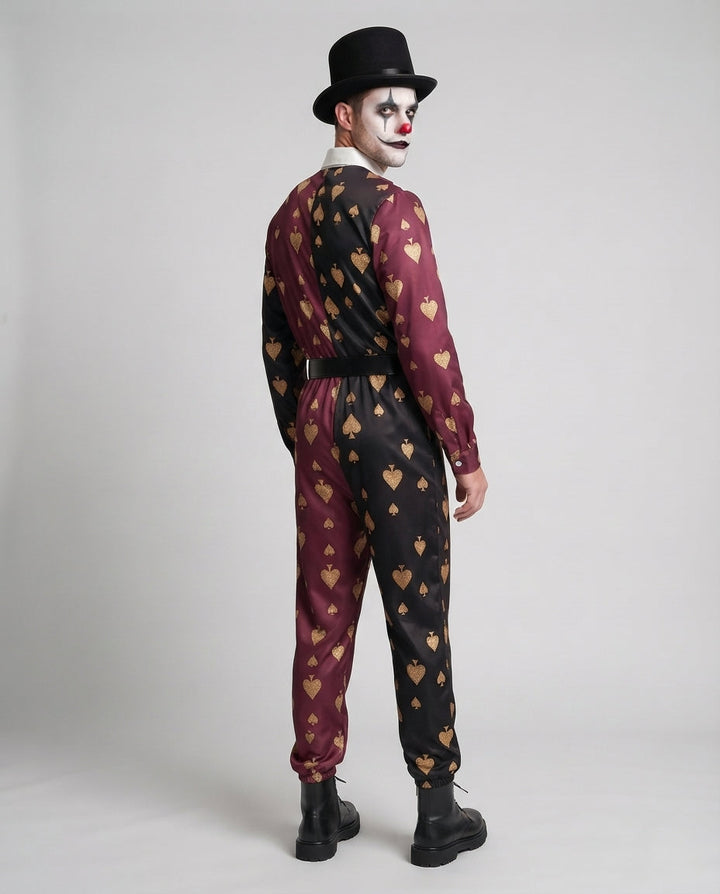 Herren Joker-Kostüm im auffälligen Design mit Spielkarten-Motiv Drune