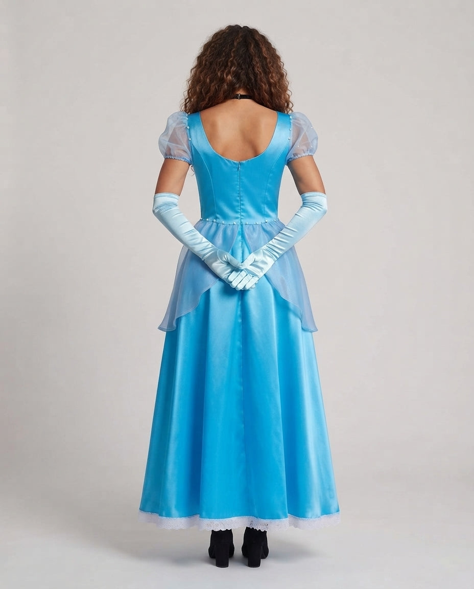 Damen märchenhaftes Ballkleid mit elegantem Überrock Drune