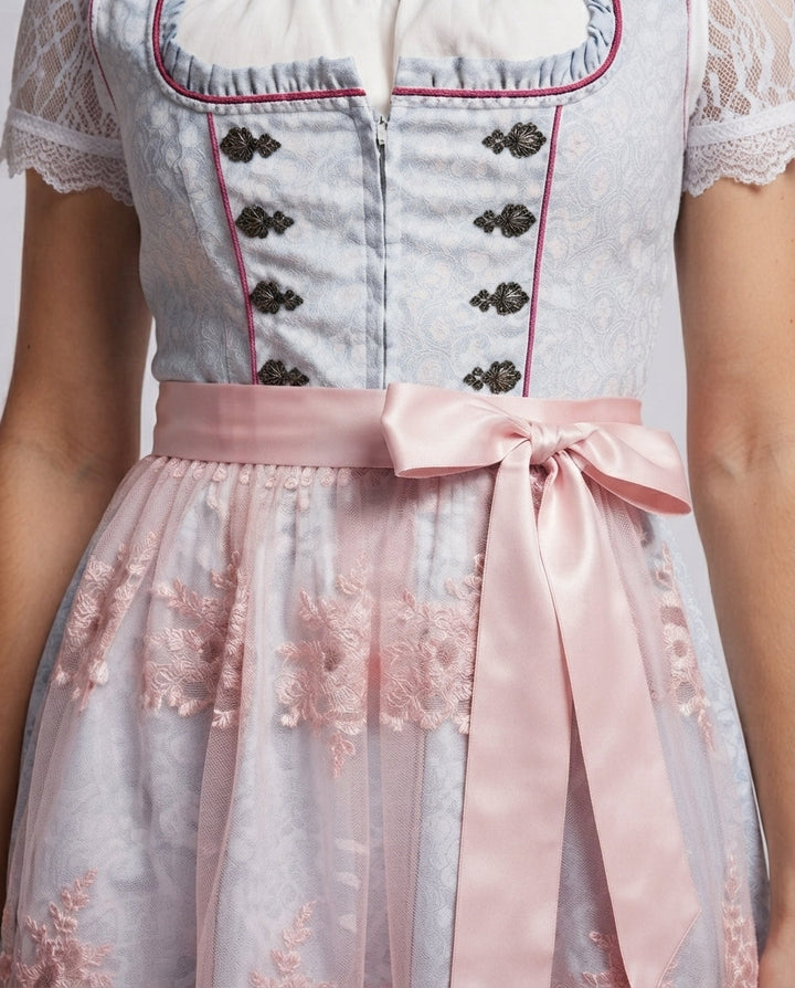 Frauen Spitze Dirndl Kleid Drune