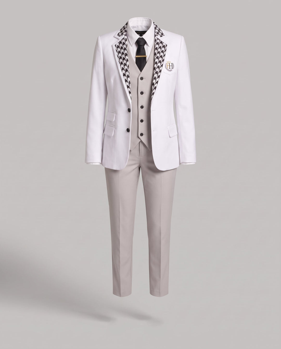 Damen Elegantes Blazer-Outfit mit integriertem Hoodie und schmaler Hose Drune