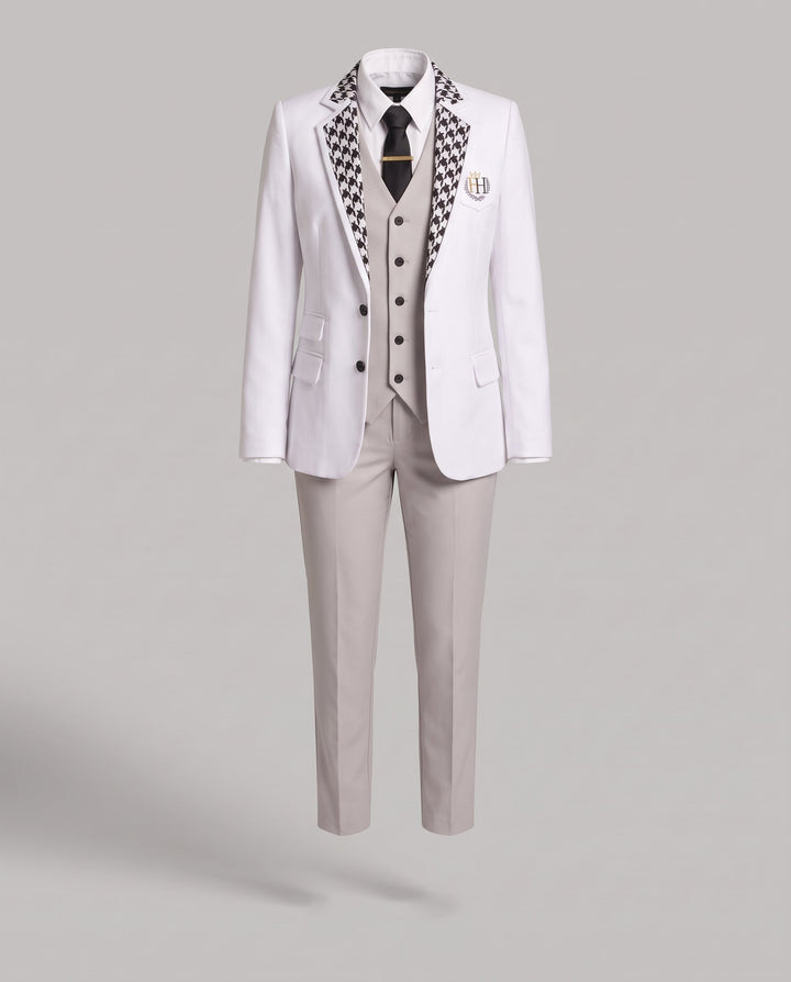 Damen Elegantes Blazer-Outfit mit integriertem Hoodie und schmaler Hose Drune