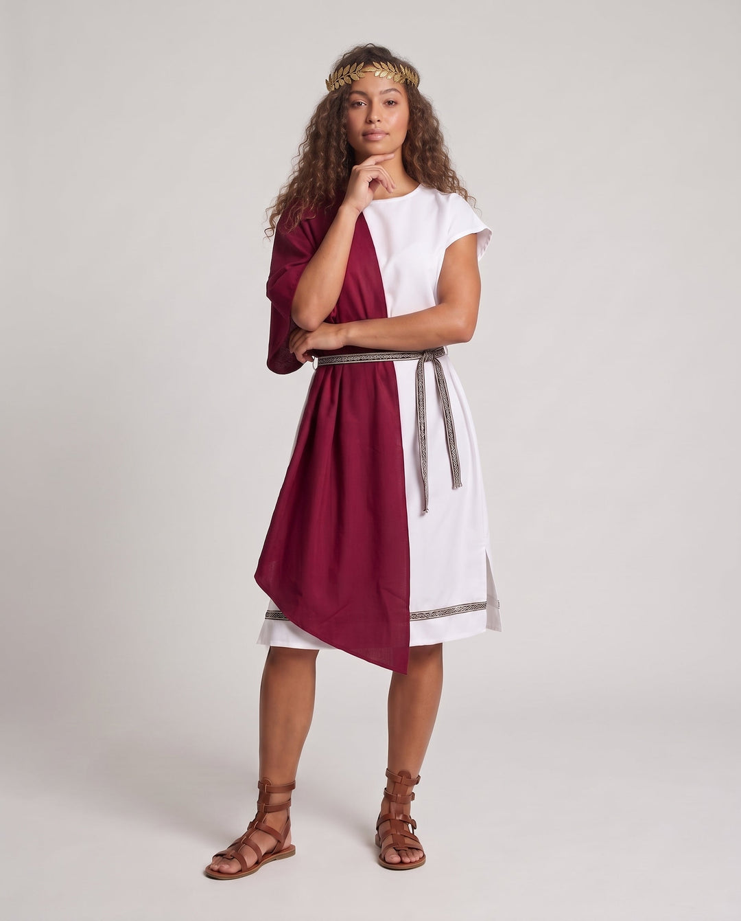 Damen Festliches Antik-Rollenspiel-Kleid mit vielseitigem Zubehör Drune