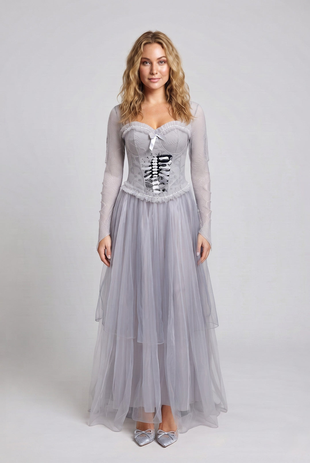 Frauen elegantes Hochzeitskleid Drune