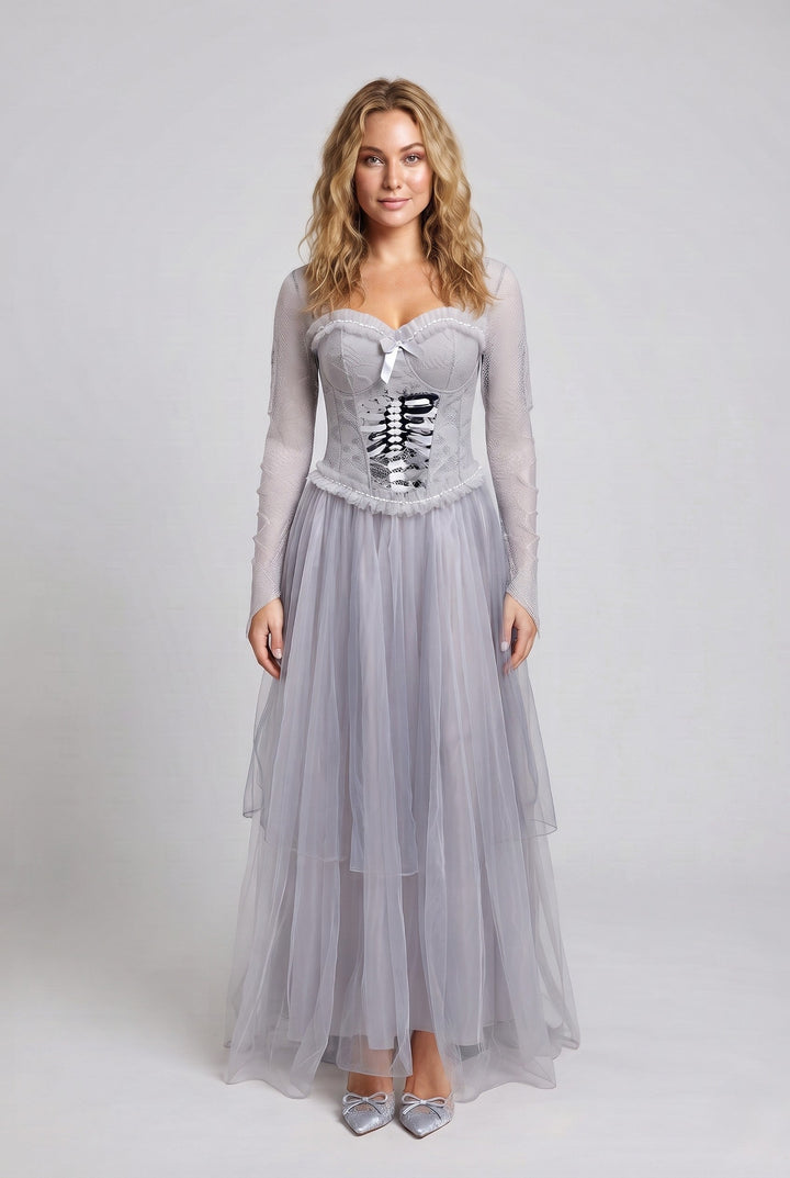 Frauen elegantes Hochzeitskleid Drune