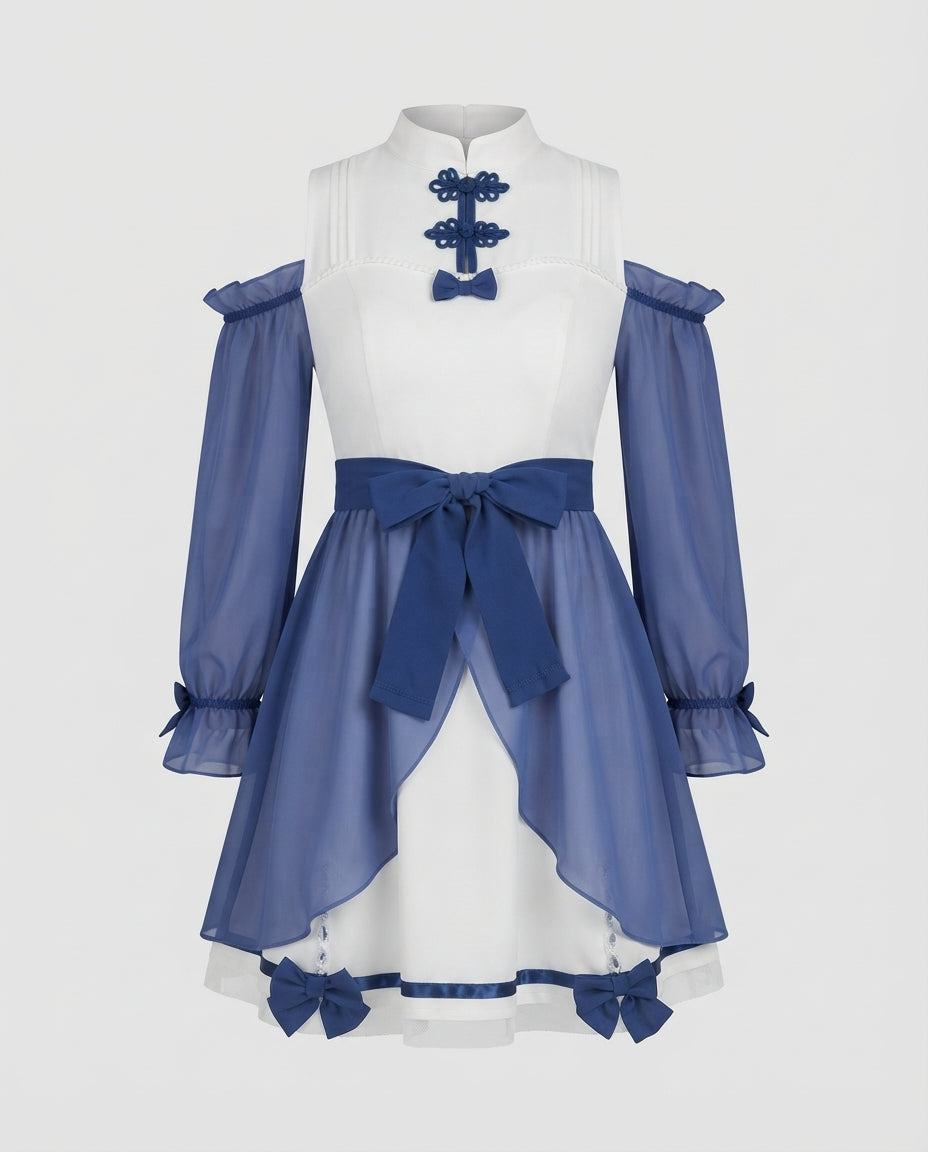 Damen Verspieltes Kleid mit Rüschendetails Drune