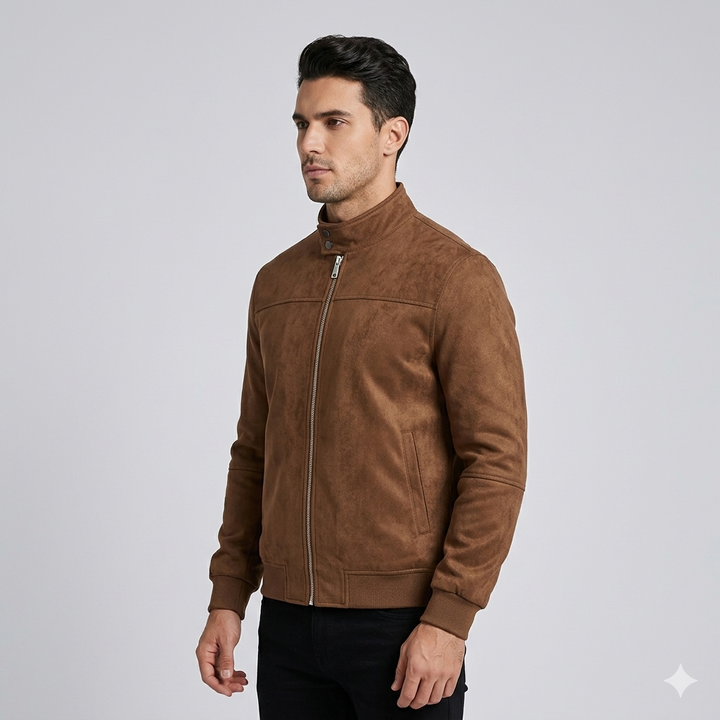 Herren hochwertige Wildlederjacke im modernen Schnitt Drune