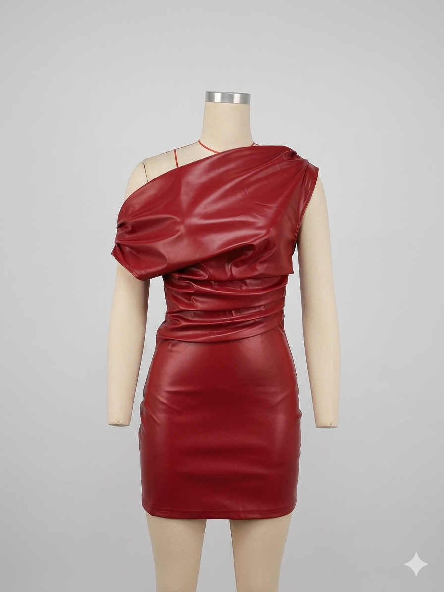 Drune | Elegantes Lederkleid
