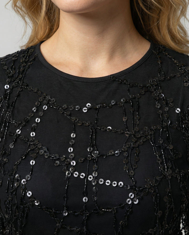 Elegantes Fransen Paillettenkleid Damen | Drune