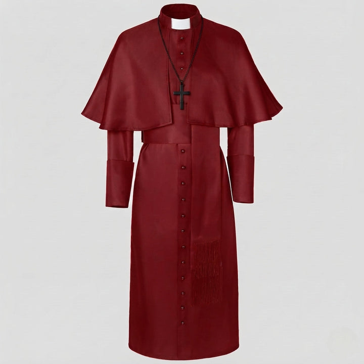 Damen Liturgisches Gewand mit eleganter Kragenpartie und stylischem Umhang Drune