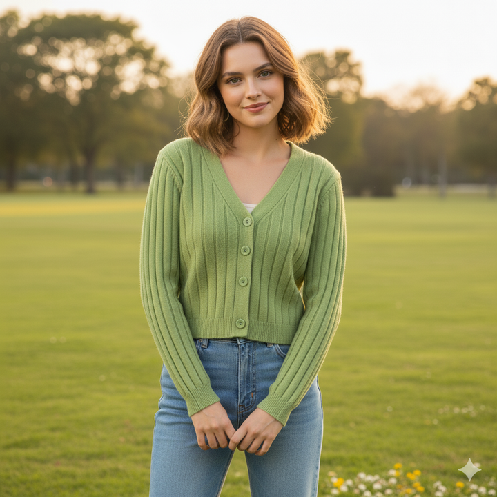 Drune | Schnürgestrickter Pullover mit V-Ausschnitt für Damen
