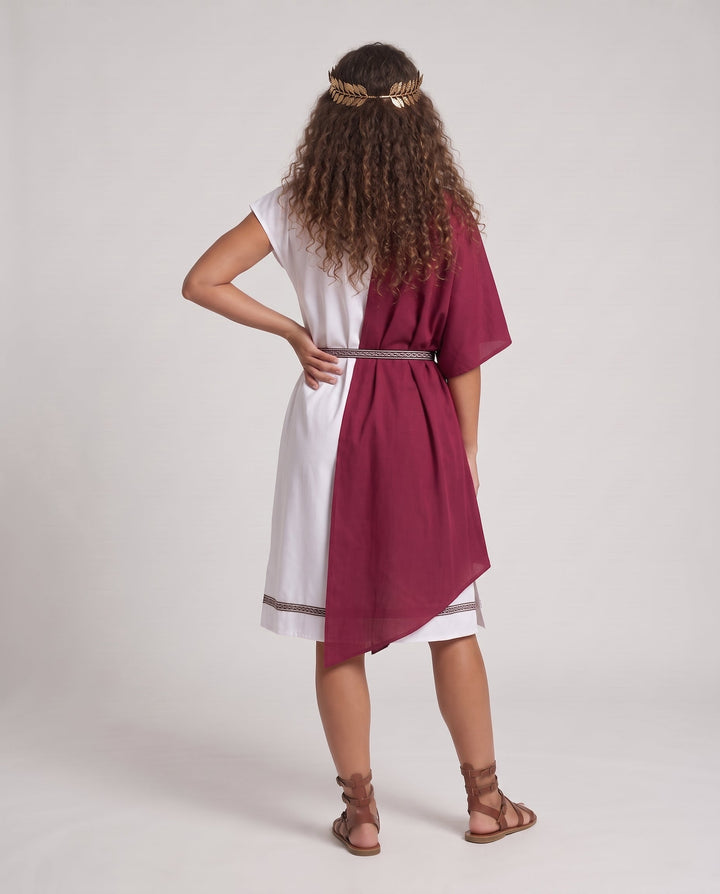 Damen Festliches Antik-Rollenspiel-Kleid mit vielseitigem Zubehör Drune