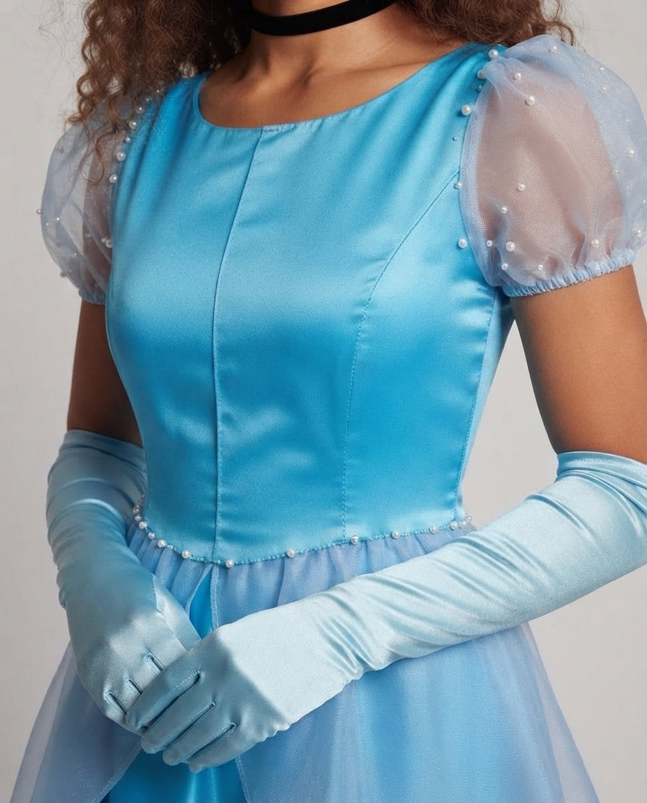 Damen märchenhaftes Ballkleid mit elegantem Überrock Drune