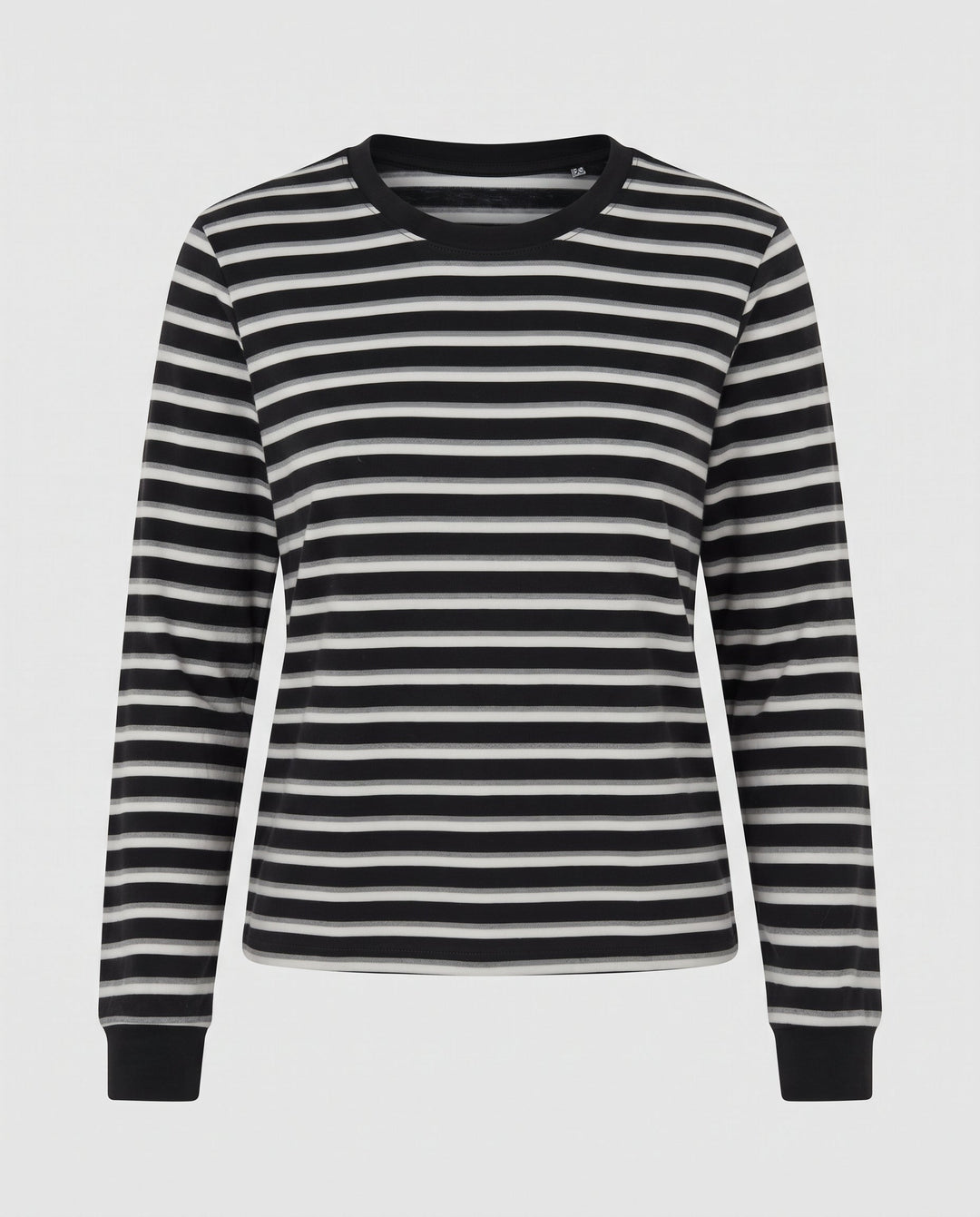 Damen Lässiger gestreifter Langarm-Pullover Drune