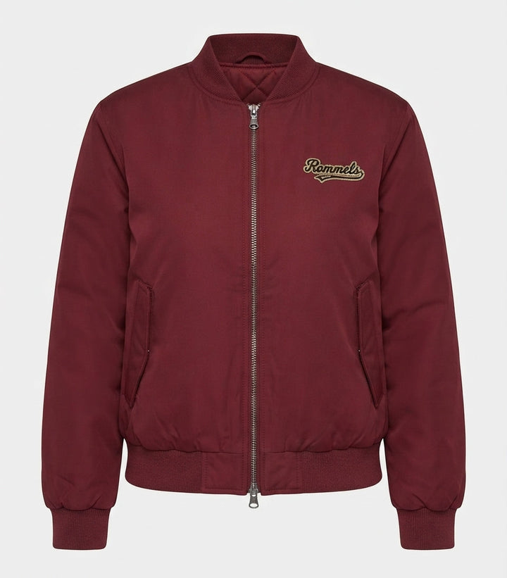 Damen kurze gesteppte Bomberjacke im Flugstil mit Armtasche und lässiger Passform