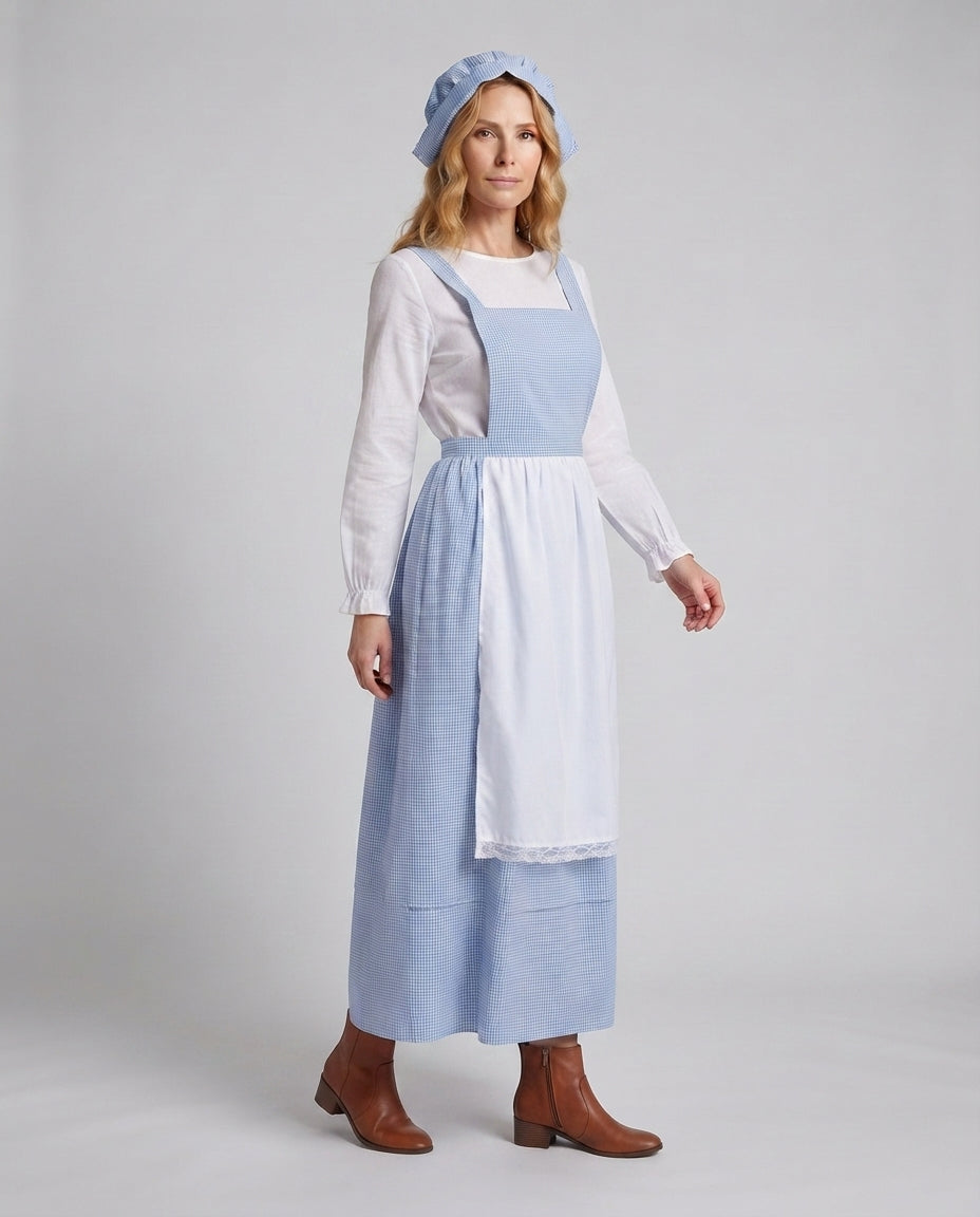 Damen traditionelles Landhauskostüm mit festlicher Schürze und Häubchen Drune