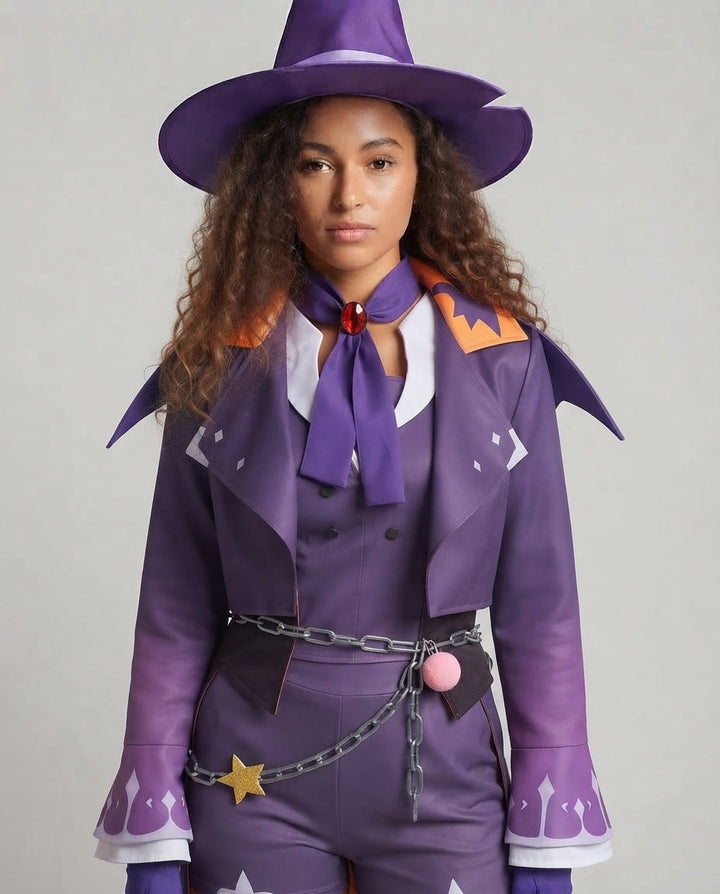 Damen Cosplay-Outfit mit kunstvollen Details und multifunktionaler Ausstattung Drune