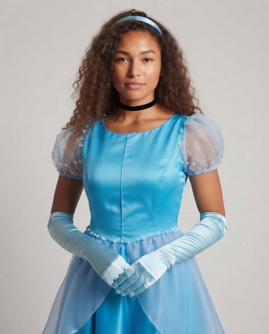 Damen märchenhaftes Ballkleid mit elegantem Überrock Drune