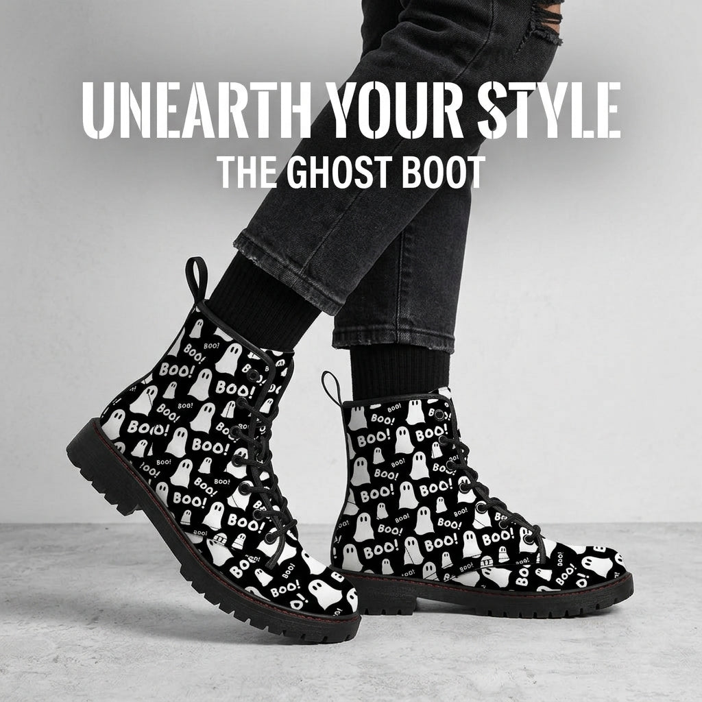 Damen Halloween-Stiefel mit kreativen Motiven und rutschfester Sohle Drune