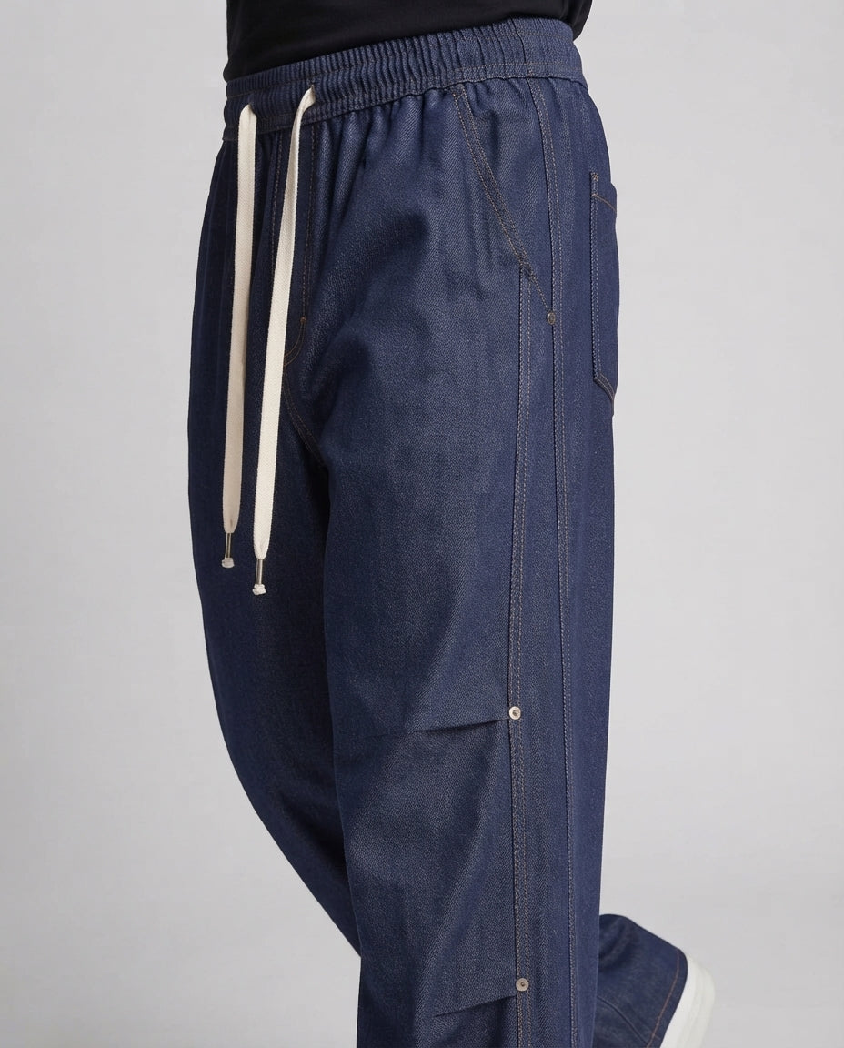 Herren Extra Weite Baggy Cargo Jogginghose drune