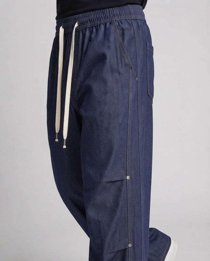 Herren Extra Weite Baggy Cargo Jogginghose drune