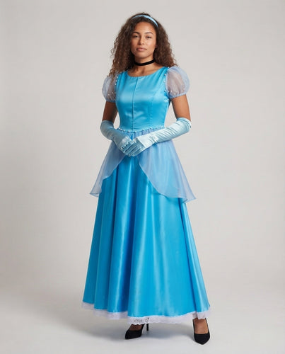 Damen märchenhaftes Ballkleid mit elegantem Überrock Drune