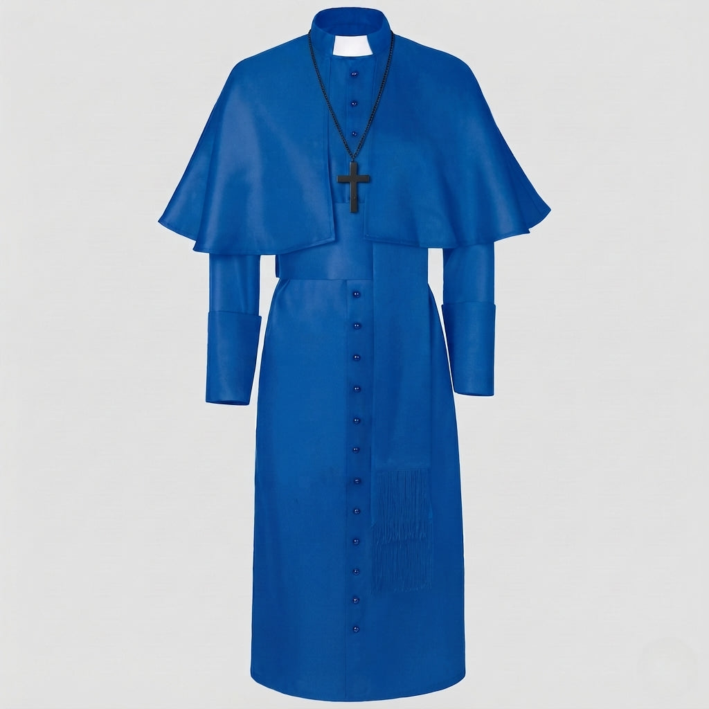 Damen Liturgisches Gewand mit eleganter Kragenpartie und stylischem Umhang Drune