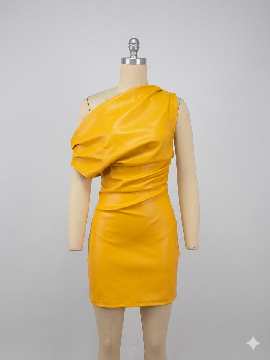 Drune | Elegantes Lederkleid