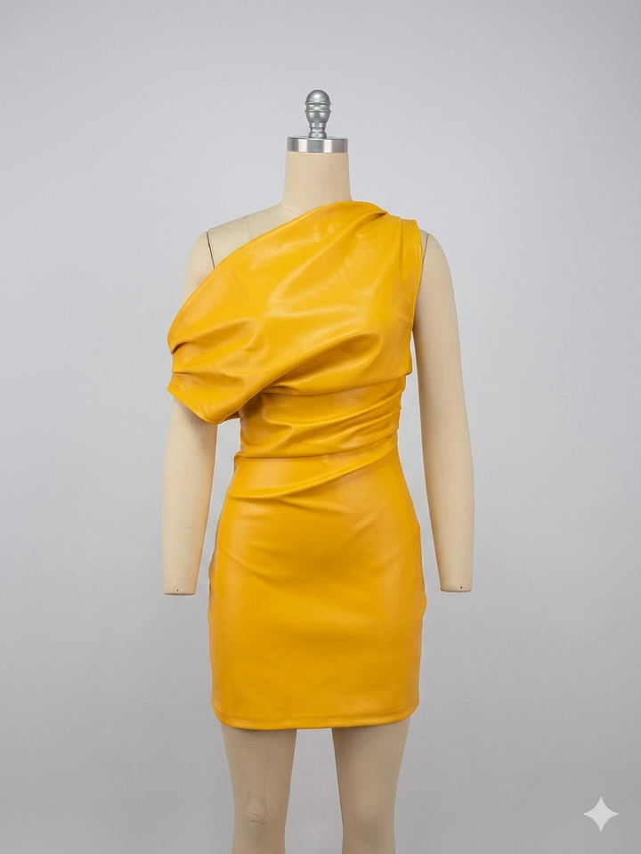 Drune | Elegantes Lederkleid