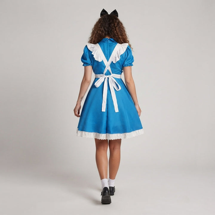 Damen Retro-Kostümkleid mit Rüschendetails Drune