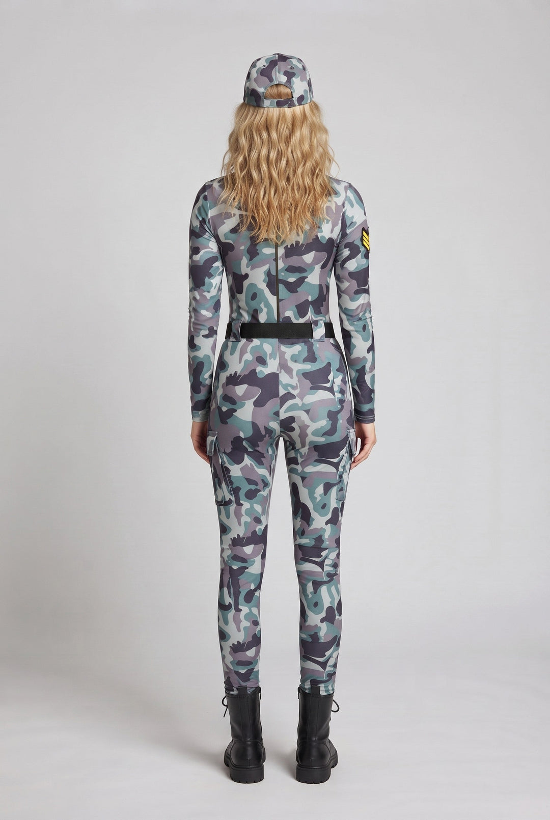 Damen Camo-Design Overall mit Reißverschluss Drune