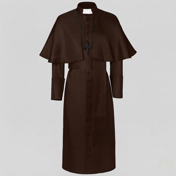 Damen Liturgisches Gewand mit eleganter Kragenpartie und stylischem Umhang Drune