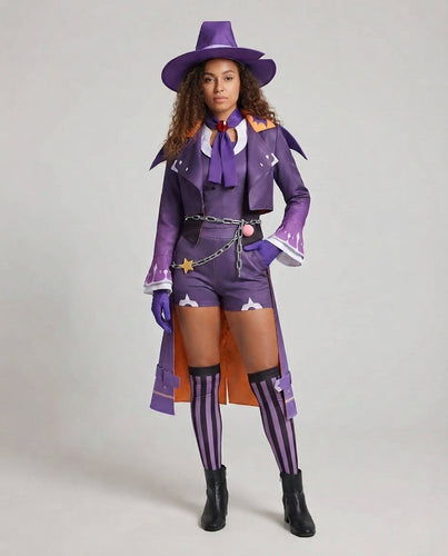 Damen Cosplay-Outfit mit kunstvollen Details und multifunktionaler Ausstattung Drune