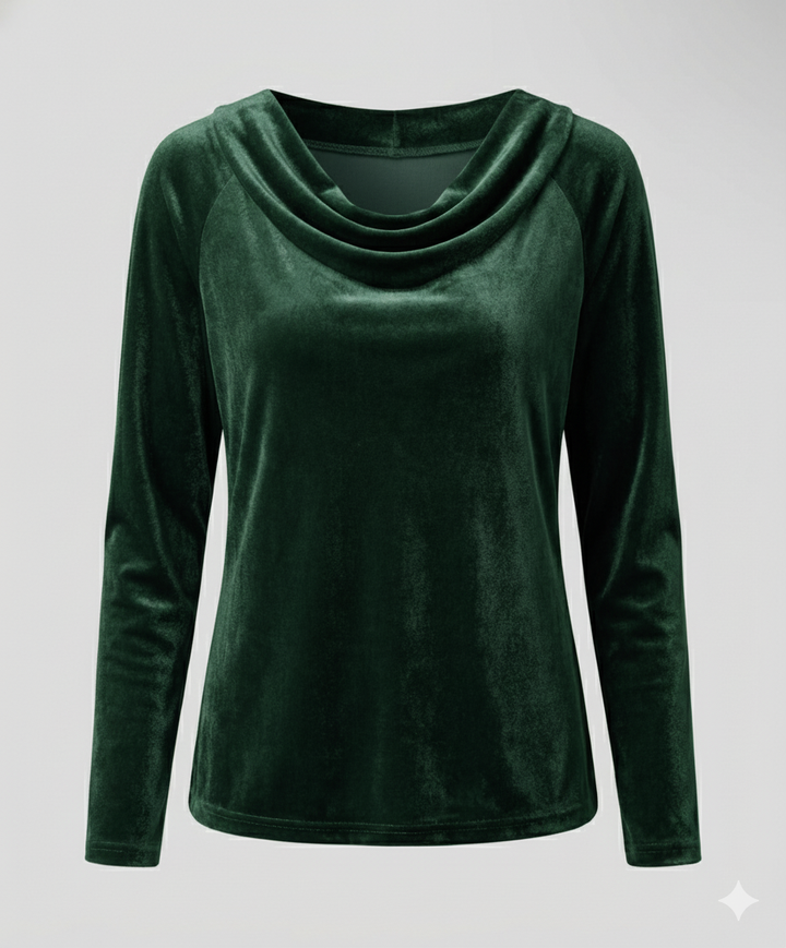 Elegantes Samtshirt Damen Lässig | Drune