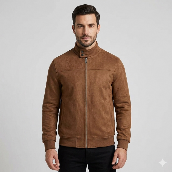 Herren hochwertige Wildlederjacke im modernen Schnitt Drune