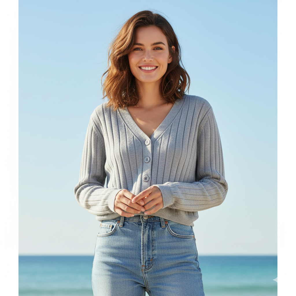 Drune | Schnürgestrickter Pullover mit V-Ausschnitt für Damen
