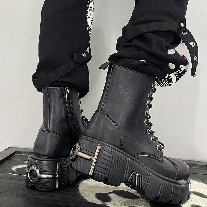 Drune | Damen Stiefeletten Damen Motorradstiefel