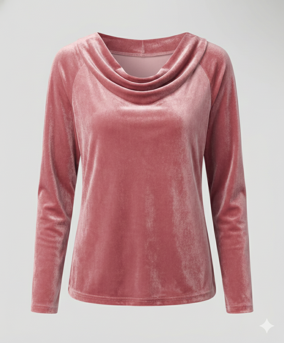 Elegantes Samtshirt Damen Lässig | Drune