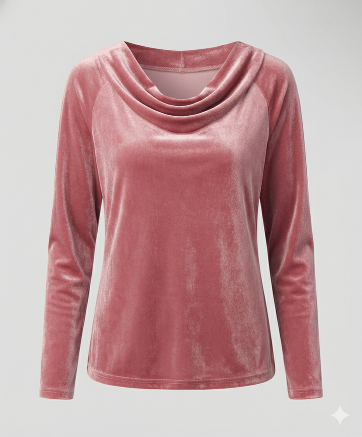 Elegantes Samtshirt Damen Lässig | Drune