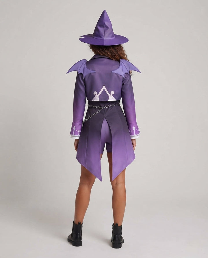Damen Cosplay-Outfit mit kunstvollen Details und multifunktionaler Ausstattung Drune