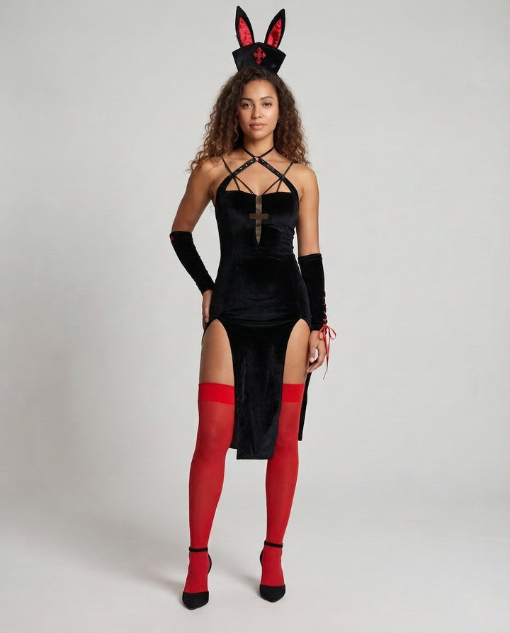 Damen Verspielt sexy Kleid mit Riemchendetail Drune