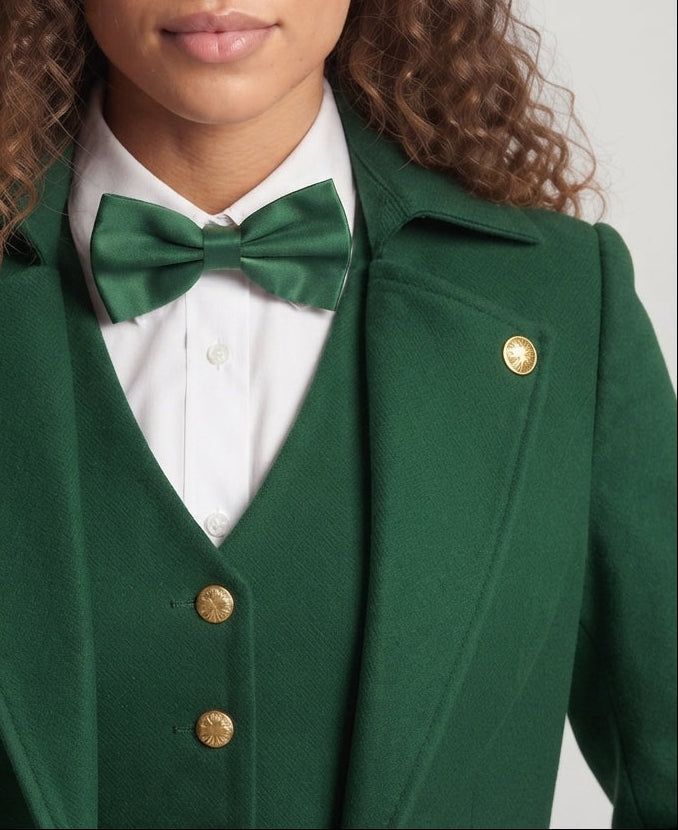 Damen Kostümset mit eleganter Weste, Hut und Fliege Drune