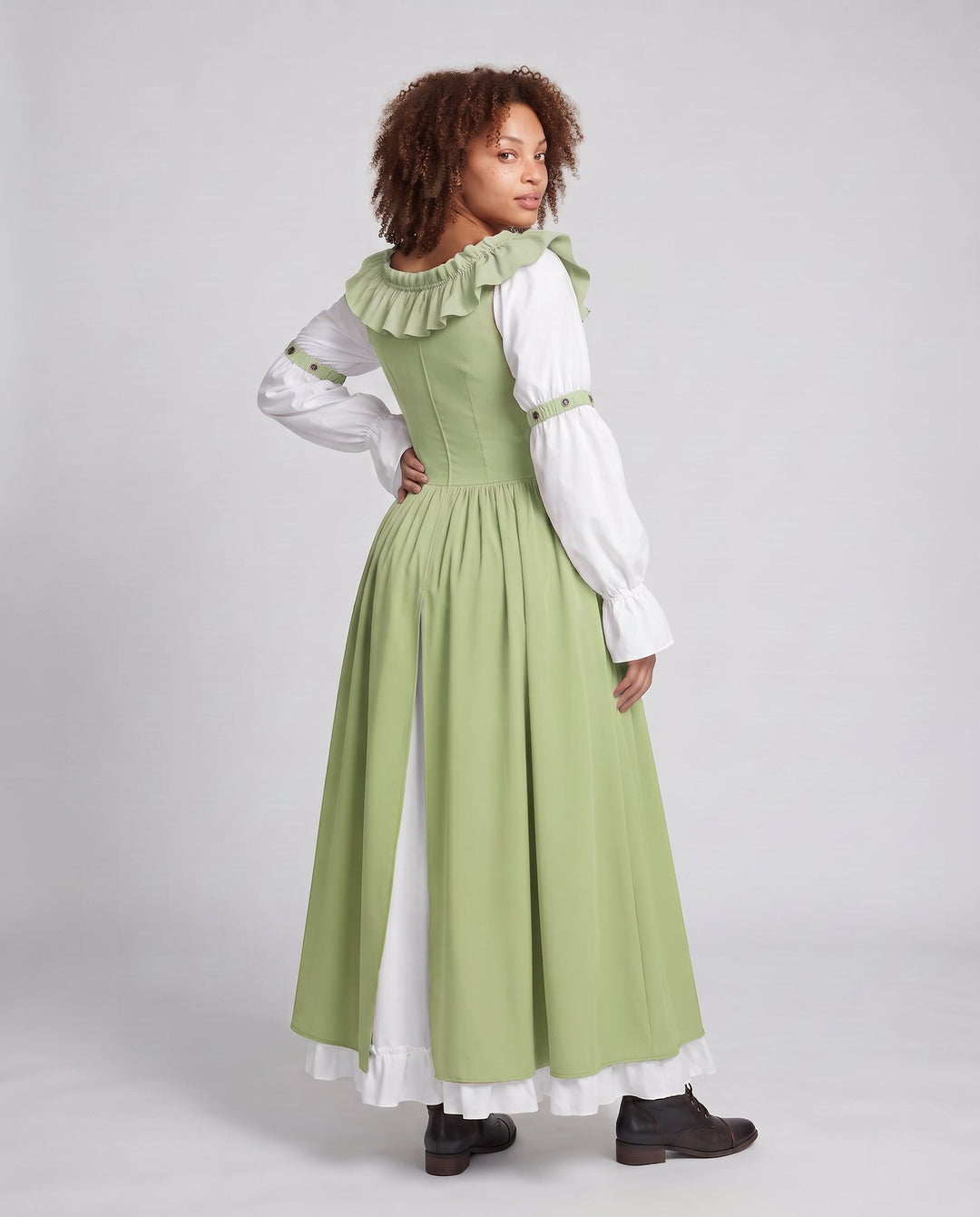 Frauen Vintage Maxi Kleid Drune