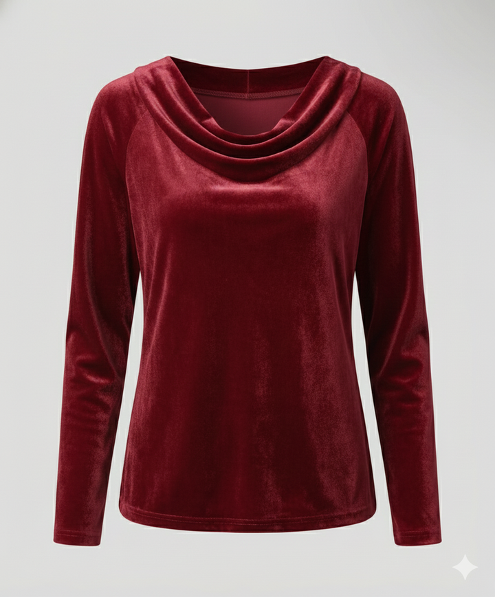 Elegantes Samtshirt Damen Lässig | Drune