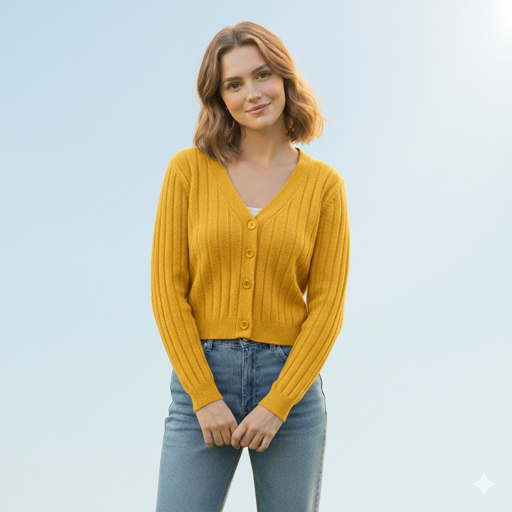 Drune | Schnürgestrickter Pullover mit V-Ausschnitt für Damen
