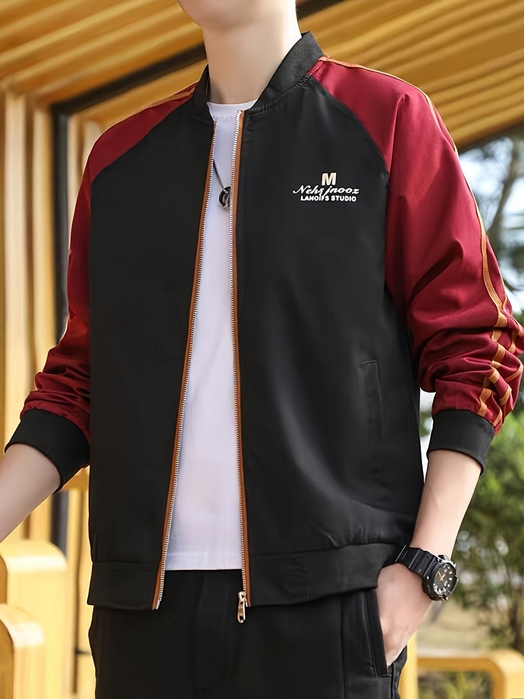 Drune | Stilvolle Farbblockjacke Mit Sportlichem Look