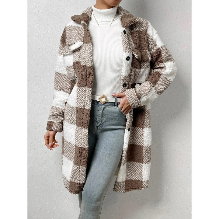 Drune | Warme karierte Fleecejacke