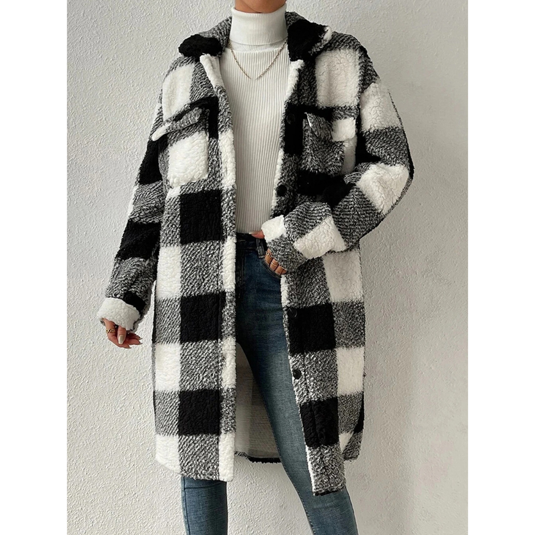 Drune | Warme karierte Fleecejacke
