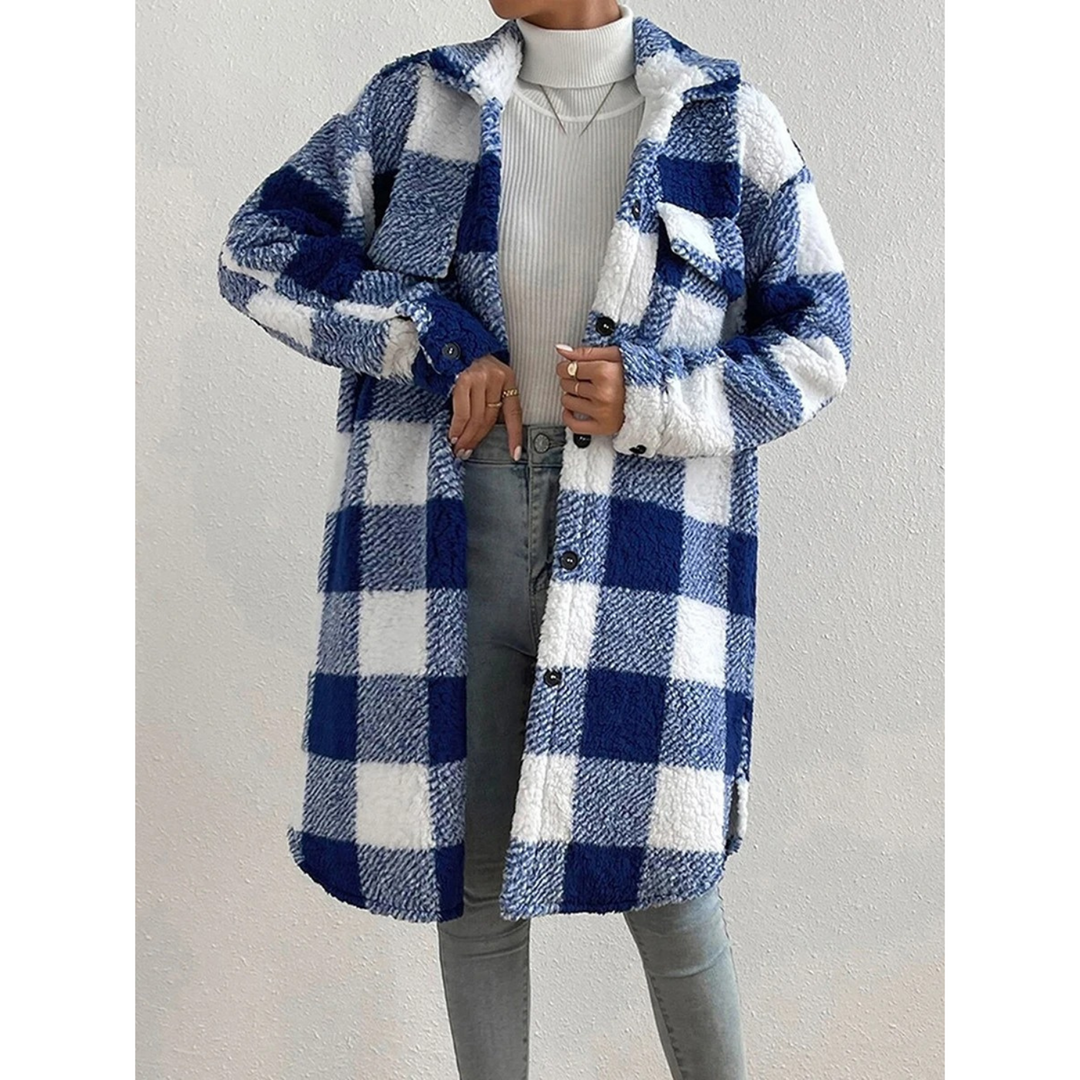 Drune | Warme karierte Fleecejacke