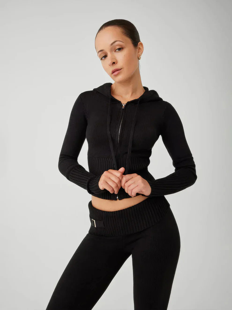 Drune | Loungewear Set Damen Zip Zweiteiliges Set aus Strickjacke und Strickhose